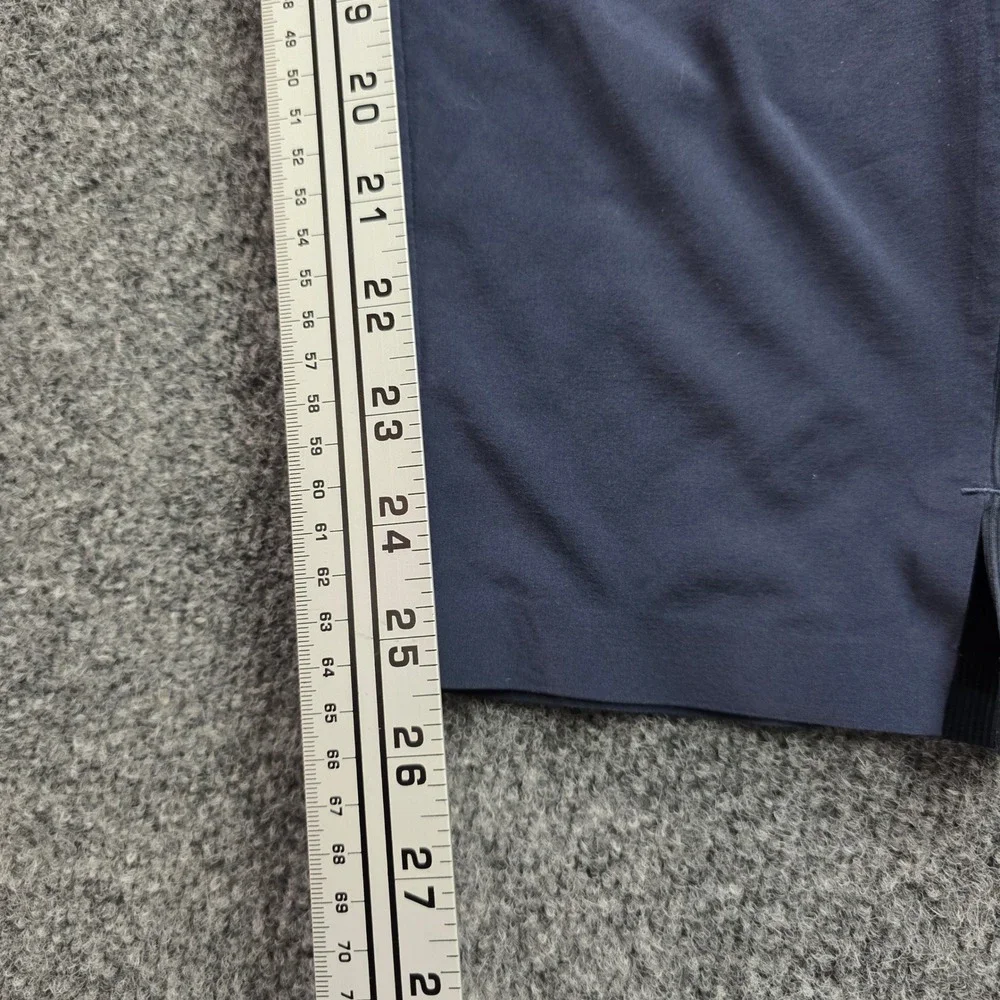 Athleta Brooklyn Heights Pants Ribbed Side Stripe Navy Blue 4 Womens Travel Yoga